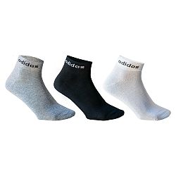 ADIDAS Športové ponožky stredne vysoké 3 páry čierne, biele a sivé (tenké) 40-42