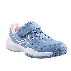 ARTENGO Detská tenisová obuv TS530 na suchý zips sivo-ružová modrá 28