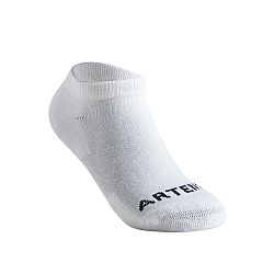 ARTENGO Detské nízke ponožky RS 100 na raketové športy 3 páry biele 27-30