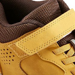 DECATHLON Detská obuv so suchým zipsom kožená Protect 560 okrová 35