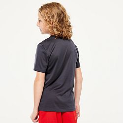 DECATHLON Detské funkčné tričko sivo-čierne šedá 12-13 r (151-160 cm)