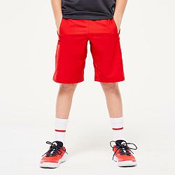 DECATHLON Detské priedušné šortky červené 12-13 r (151-160 cm)
