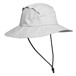 FORCLAZ Trekingový nepremokavý klobúk MT900 svetlosivý šedá 60-62 cm