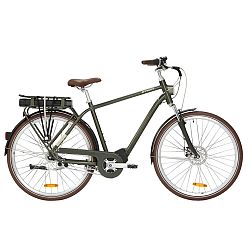 Mestský elektrický bicykel Elops 920 E so zvýšeným rámom zelená SM