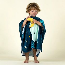NABAIJI Detské bavlnené pončo opica modrá 1-3 r (73-95 cm)