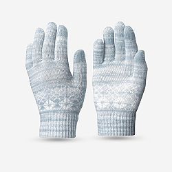 QUECHUA Detské dotykové turistické rukavice SH100 z pleteného materiálu 4-14 rokov modrá 8-10 r
