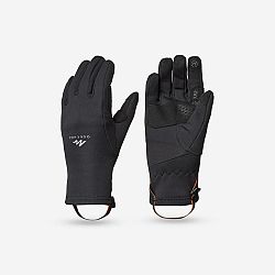 QUECHUA Detské dotykové turistické rukavice SH500 Mountain strečové 6-14 rokov čierna 10